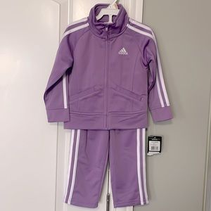 Purple Addidas Track Suit. 2t. NWT.
